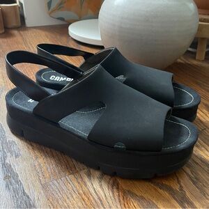 CAMPER women’s Oruga Up Sandals in Black Sz 10